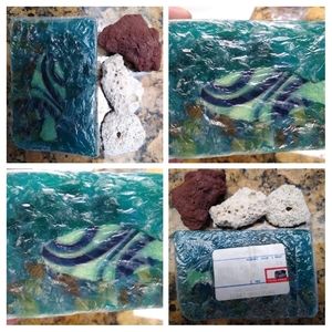 Disney marketplace basin ginger fish soap bar SEALED & 3 Piece's of coral decor